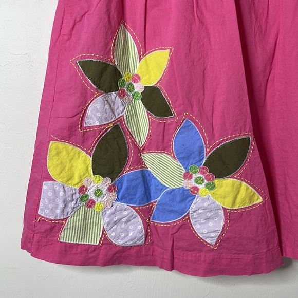 Mini Boden Sundress Size 9-10Y Pink Floral Appliqué Sleeveless - Picture 2 of 9